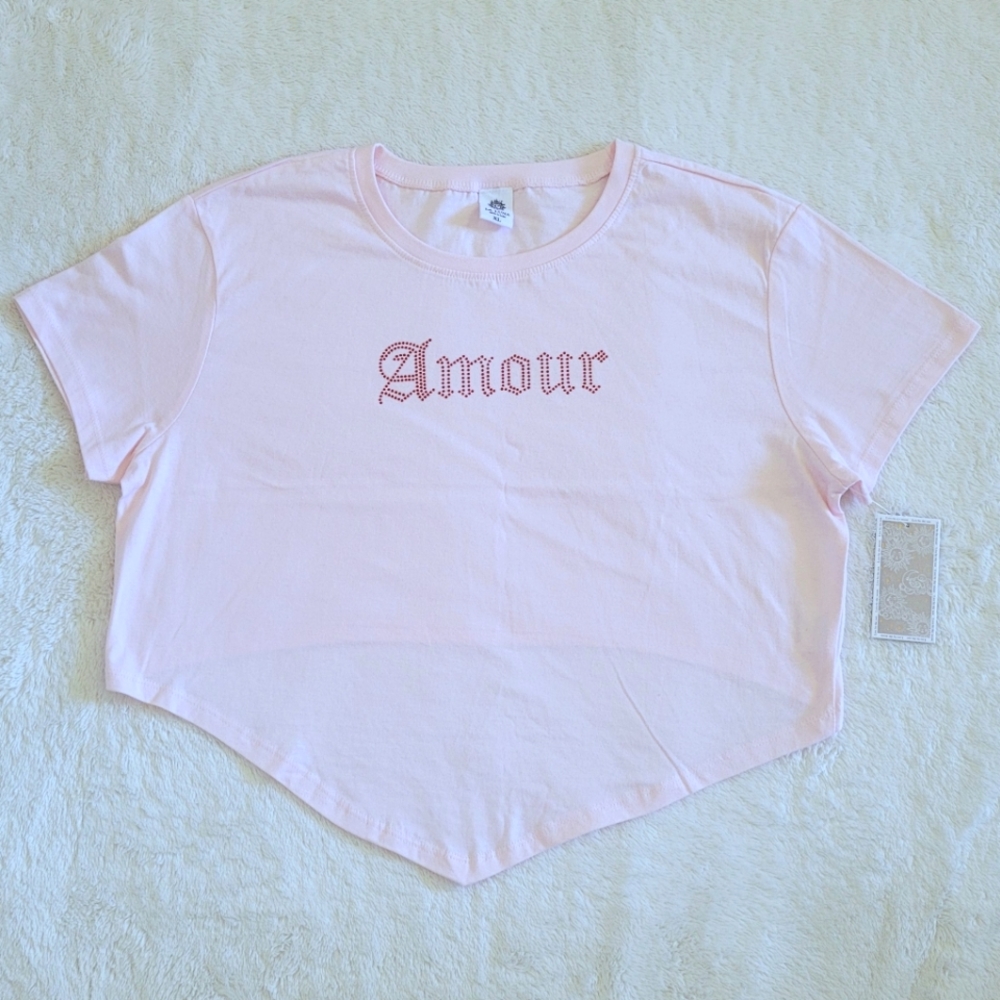 La Luna🌙 "Amour"♥️ Rhinestone Tee👕 - NWT